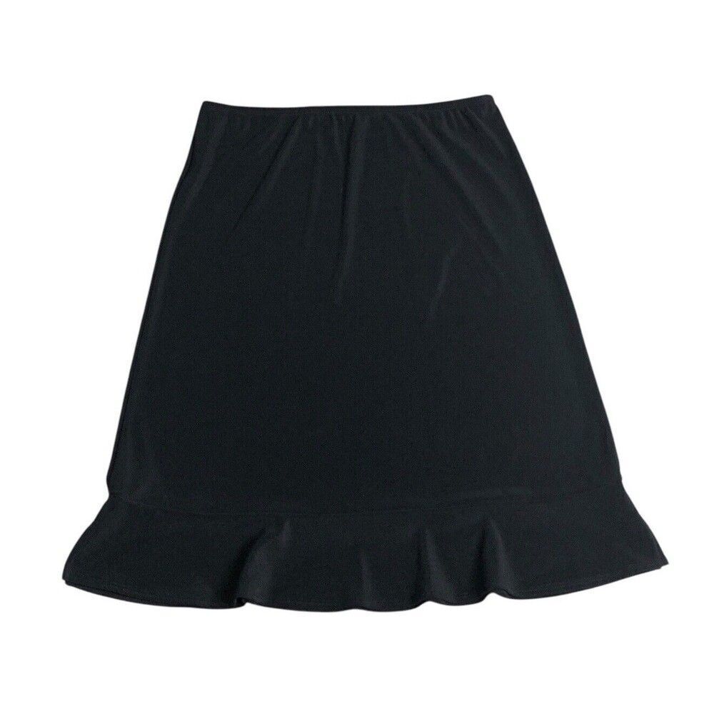 Vintage AGB Byer California Skirt Womens M‎ Black Stretch Ruffle Hem Gothic Y2K
